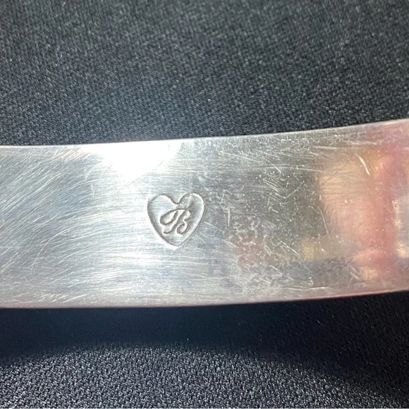 Brighton Silver Tone Clapper Vintage Bracelet Bangle 5/8” Wide w/Scroll Detail - Picture 3 of 5